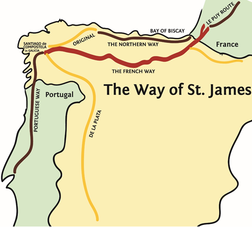 Way-of-St.-James- camino de santiago The Way of St. James, St. James's Way,  St. James's Path, or St. Jame… | Camino de santiago, Spain travel, Unesco  world heritage
